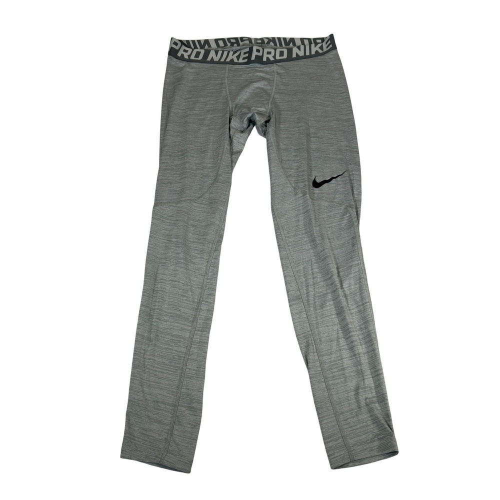 Nike Pro Dri-FIT Compression Tights Mens Large Gray Heather Activewear Leggings